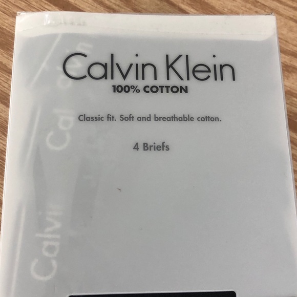 Calvin Klein Men's Briefs Classic Fit Cotton 4 Pack XL Black NWT - Picture 5 of 9